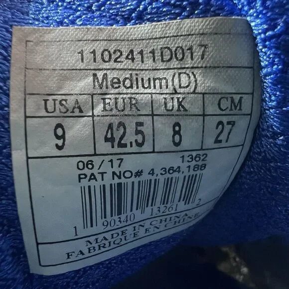 Brooks GTS 17 Blue/Silver Lace Up Running Shoes Sneakers Men's Size 9 - Picture 8 of 8